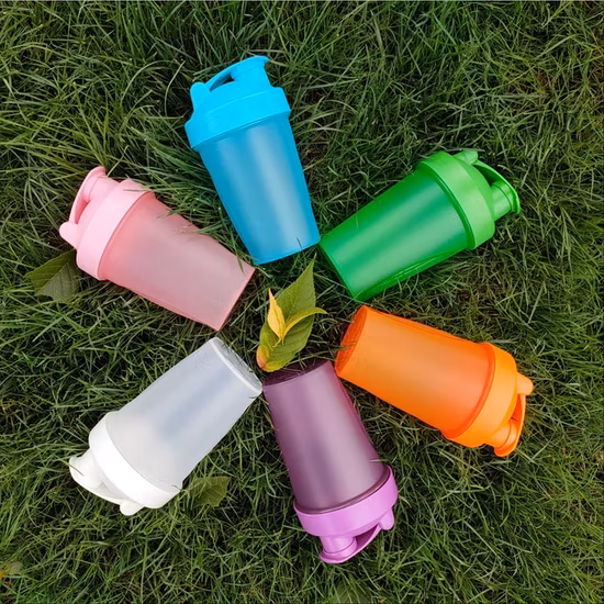 Bouteille de shaker de protéines sans BPA, avec boucle de Fitness personnalisée, classique, avec boule mélangeur, pour activités de gymnastique, vente en gros