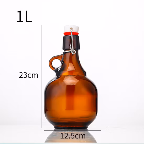 Pichet à eau en verre d'un gallon avec poignée